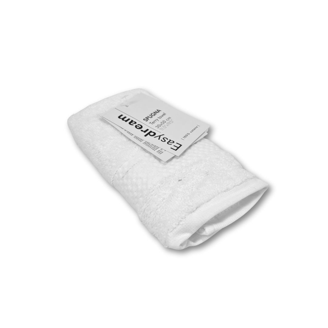 Asciugamano ospite 30x50cm EasyDream in spugna 100% cotone certificato OEKO-TEX