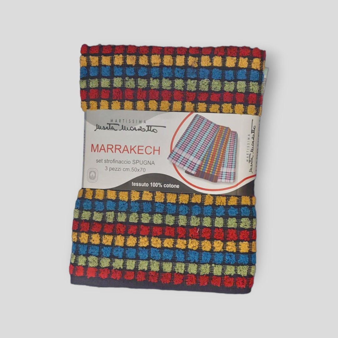 Set 3 pezzi strofinacci Marrakech per Hotel e Beb