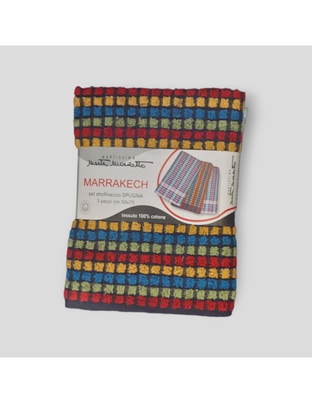Set 3 pezzi strofinacci Marrakech per Hotel e Beb
