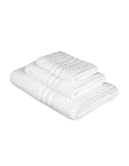 Tris Asciugamani Bagno Bianchi 430 gr - Morbidi, Assorbenti e Resistenti