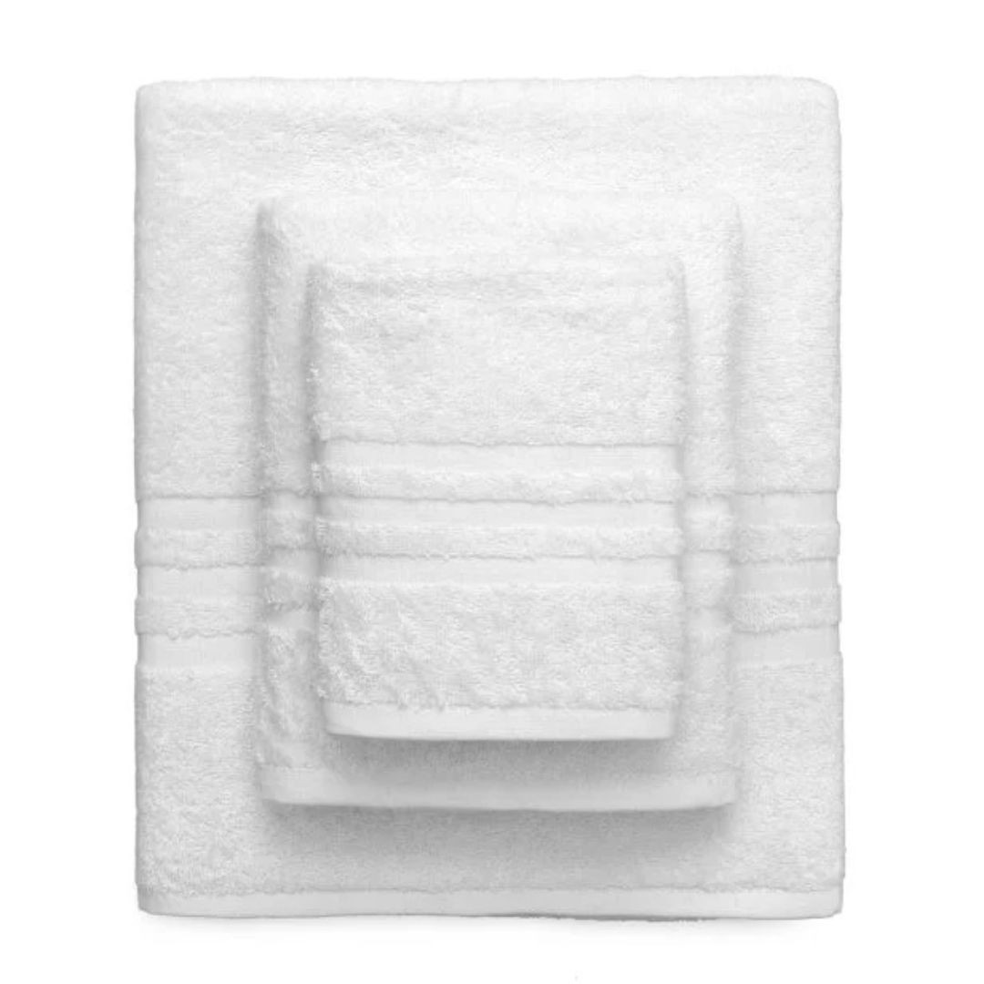 Tris Asciugamani Bagno Bianchi 430 gr - Morbidi, Assorbenti e Resistenti 2