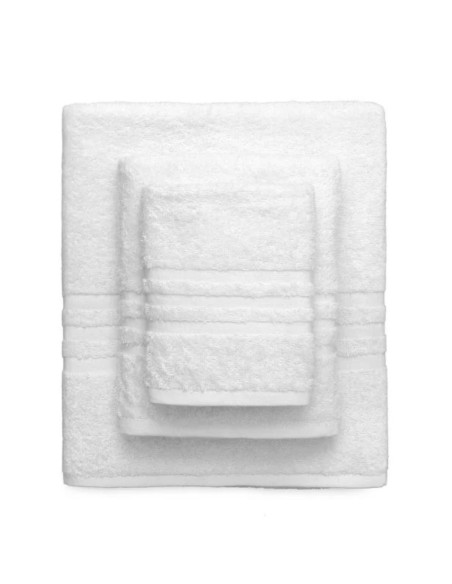 Tris Asciugamani Bagno Bianchi 430 gr - Morbidi, Assorbenti e Resistenti