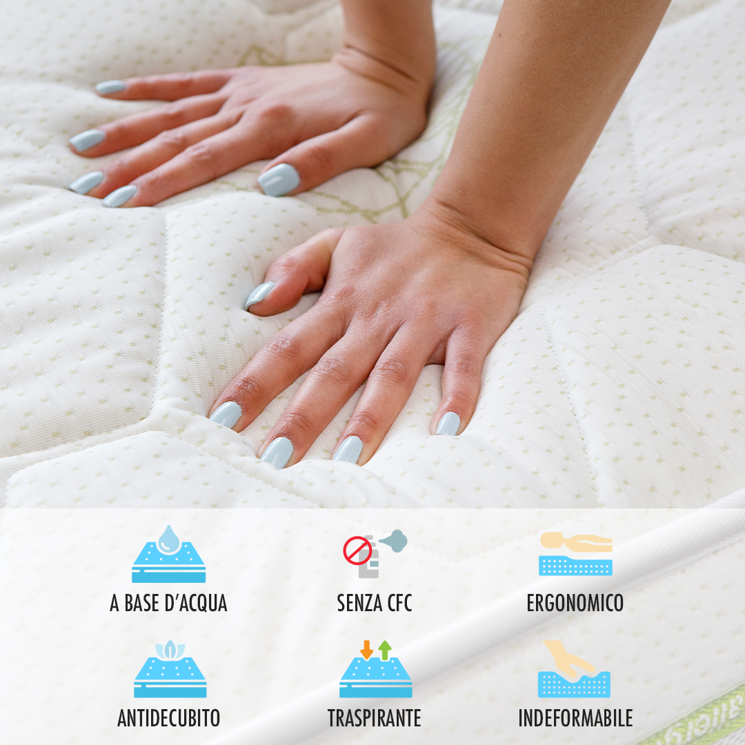 Materasso Matrimoniale 170x190 cm in Memory Foam Marta Marzotto per Hotel e Beb