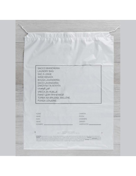 Sacchetti per la biancheria 53x40cm in PE 100% riciclato Linea No Logo G05C_EBK
